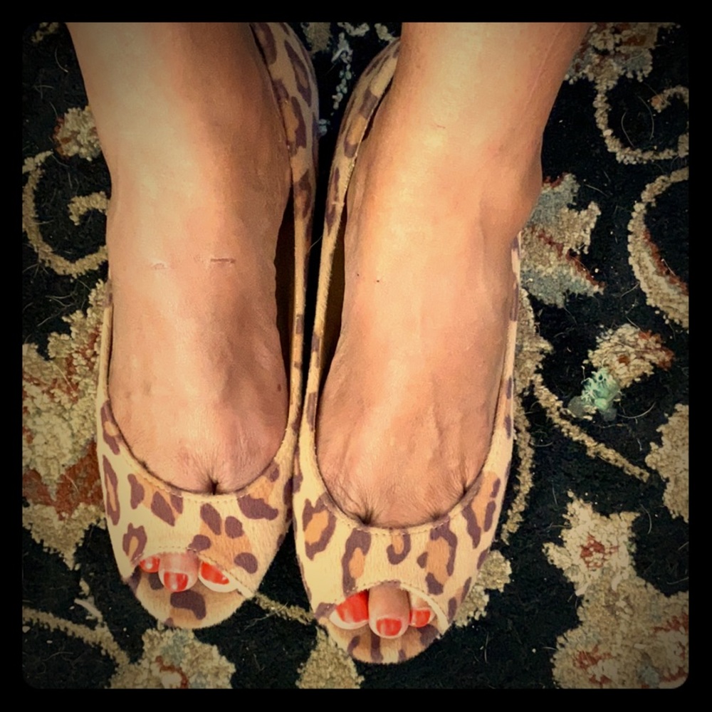 Cheetah print heels! Very cute and cozy!
